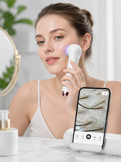 2025 HD Scalp/Skin /Hair Follicle Detector Professional Skin Analyzer Non Rechargeable Analysis Magnifier Hair & Facial Testing